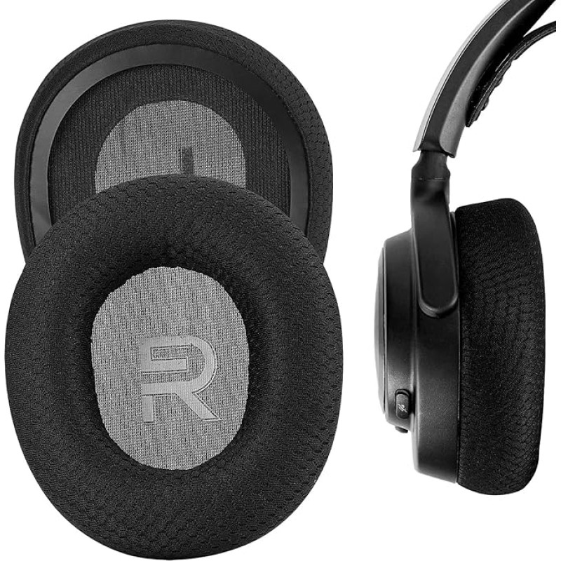 Geekria Comfort Replacement Mesh Ear Pads for SteelSeries Arctis Nova Pro Wired, Arctis Nova 1, Arctis Nova 3, Arctis Nova 7 Headset Ear Pads, Ear Cup Cover, Repair Parts (Black)