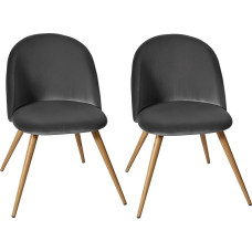 CangLong Modern Dining Chairs Modern Velvet Upholstered with Gold Metal Legs for Dining Room Living Room Kitchen Bedroom Guest Room Set of 2 Light Grey