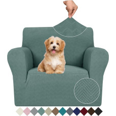 JIVINER Stretch Armchair Covers, 1 vnt. kėdės sofos dangteliai 1 sėdimos sofos dangtelis su elastingu dugnu vaikams augintiniams (žirnių žalia, kėdė)