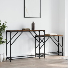 ShGaxin 837804 Konsoliniai stalai, rūkyto ąžuolo medienos medžiaga, kavos staliukas, konsolinis staliukas, šoninis staliukas, šoninė lenta, svetainės stalas, kavos konsolė, prieškambario stalas