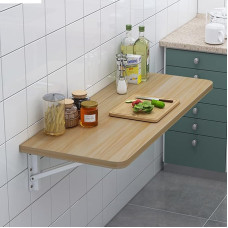 Klappbarer Schreibtisch zur Wandmontage, aus Holz, kompakter Computer-Arbeitsplatz für Waschküche und kleine Räume (90 x 40 cm) - platzsparendes Design