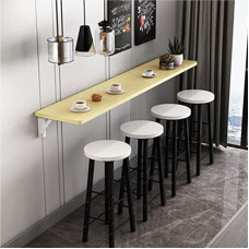 ZEQFEMKL Wandklapptisch, Wandklapptisch, Wandklapptisch-Esstisch, Wandklapptisch aus Holz, Langer schmaler Tisch, geeignet für Milchtee-Shop, Stehtisch, Esszimmer