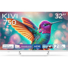 KIVI 32F750NW Smart TV be rėmelio - 32 colių HD televizorius, Smart TV 32, VA skydelis, kokybė prilygsta OLED, HDR10, 