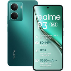 realme P3 išmanusis telefonas 5G Dual SIM 8GB RAM 256GB ROM 120Hz AMOLED E-Sport ekranas 6,67