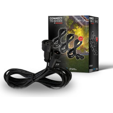 BRILONER - Connect to Shine 12V Garden System Set of 3 2 m Extension Cable, Extension Set, IP67 Against Temporary Submersion, Plug Connection, 2 m, Black, Accessories
