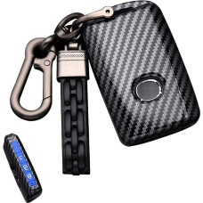ontto Car Key Case Cover for Mazda 3 Alexa MX30 CX-30 2019 2020 CX-4 CX-5 CX-8 2020?Remote Control Cover ABS Key Case Key Case Key Protection Case 3 Button Carbon Fibre Blue
