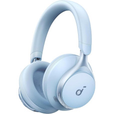 soundcore by Anker, Space One belaidės ausinės, aktyvus triukšmo slopinimas, 2 kartus stipresnis balso slopinimas, 40 val. atkūrimas, programėlė, Hi-Res Audio, Bluetooth 5.3 (dangiškai mėlynos spalvos) (restauruotos)