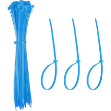 YELARXI Kabelbinder aus Kunststoff, selbstsichernd, 30,5 cm, passend für Zuhause, Garten, Büro, Werkstatt, Reisen, 100 Stück, Blau