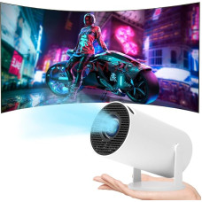 Mini Projector 4K Supports Android 11, Projector Mobile Phone Outdoor 180° Rotatable, Mini Projector 5G WiFi 6 BT 5.0, 130 Inch Suitable for Phone/PC/HDMI USB, Smart Projector for Mobile Phone/TV