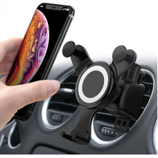 1 x Automobilinis telefono laikiklis Apvali oro ventiliacijos anga Mercedes Benz A/B/C/E/S Mini Cooper telefono laikiklis Audi TT Ford Jeep Suzuki Swift Apvalus oro ventiliacijos laikiklis, skirtas visiems apskritimo formos laikikliams