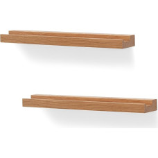 NIUBEST Vinilinių plokštelių sieninis laikiklis, 2 pakuočių vinilinių plokštelių lentynos Įrašų albumų ekrano laikiklis LP CD knygų meno kūrinių saugojimui Derliaus namų dekoras Medžio spalva