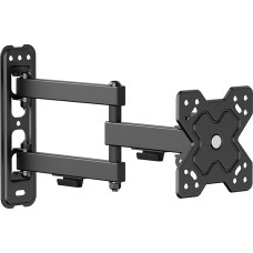 conecto TV monitoriaus sieninis pakreipiamas ir pasukamas universalus laikiklis su šarnyrine ranka Max. VESA 100 x 100 mm, skirtas 13-32 colių ekranams iki 20 kg, juodas