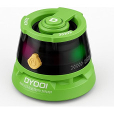 RigWig DY200 Mini Magnetic Bluetooth Speaker - Portable Wireless Speaker with RGB LED, Phone Stand, Deep Bass, Rechargeable Battery, Compatible with Android, iPhone & All