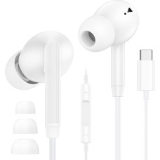 USB C Headphones Wired Earbuds for iPhone 16 16e 15 Pro Max Plus, Type C In-Ear Earphones with Microphone USB C Earphones Wired for Samsung Galaxy S25 Ultra S24 S23FE S22 A16 A15 A26 A35 A36 A55 A56