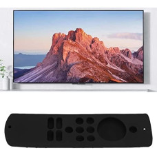 Riuulity Remote Control Cover, Silicone Remote Control Case with Precise Notch, Non-Disturbing Buttons and Functions for Fire TV Stick Lite (Black)