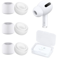Ersatz-Ohrstöpsel für AirPods Pro und AirPods Pro 2, Silikon-Ohrstöpsel mit Geräuschreduzierungsloch, weiche, rutschfeste Ohrstöpsel mit tragbarer Aufbewahrungsbox (Größe M)