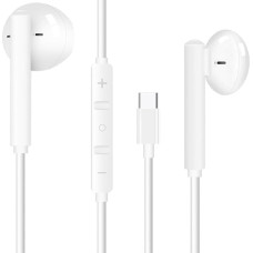 USB C laidinės ausinės su mikrofonu (Mikrofonas ir ausinės su laidu), slopinančios triukšmą, skirtos iPhone 15 Pro Max, iPad Pro, Galaxy S23/S22/S21/S20/Ultra Note10/20, Pixel, USB C Kopfhörer Earbuds für iPhone 16, Typ C Earbuds Wired Earphones (Mikrofon