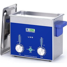 DK SONIC pramoninis ultragarsinis valytuvas 3 l, 120 W komercinis ultragarsinis valymo įrenginys su koduotu laikmačiu, šildytuvu ir krepšeliu, skirtas juvelyriniams dirbiniams, akiniams, grandinėlėms, laikrodžiams