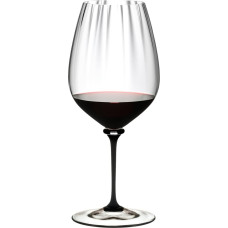 RIEDEL Fatto A Mano Performance Cabernet/Sauvignon vienkartinė pakuotė, skaidrus ir juodas krištolas