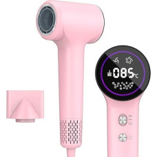 Plaukų džiovintuvas 400 milijonų plazminis plaukų džiovintuvas su 110 000 apsisukimų per minutę bešepetėliniu varikliu, greitai džiūstantis plaukų džiovintuvas, tylus greitas plaukų džiovintuvas su magnetiniu antgaliu, skirtas namams ir kelionėms (rožinis