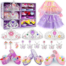 Verzauberte Prinzessinnen-Verkleidungs- und Schmuckboutique, kreatives Rollenspiel-Geschenk-Set für Mädchen im Alter von 3-6 Jahren, magisches Geschenk für Geburtstagspartys