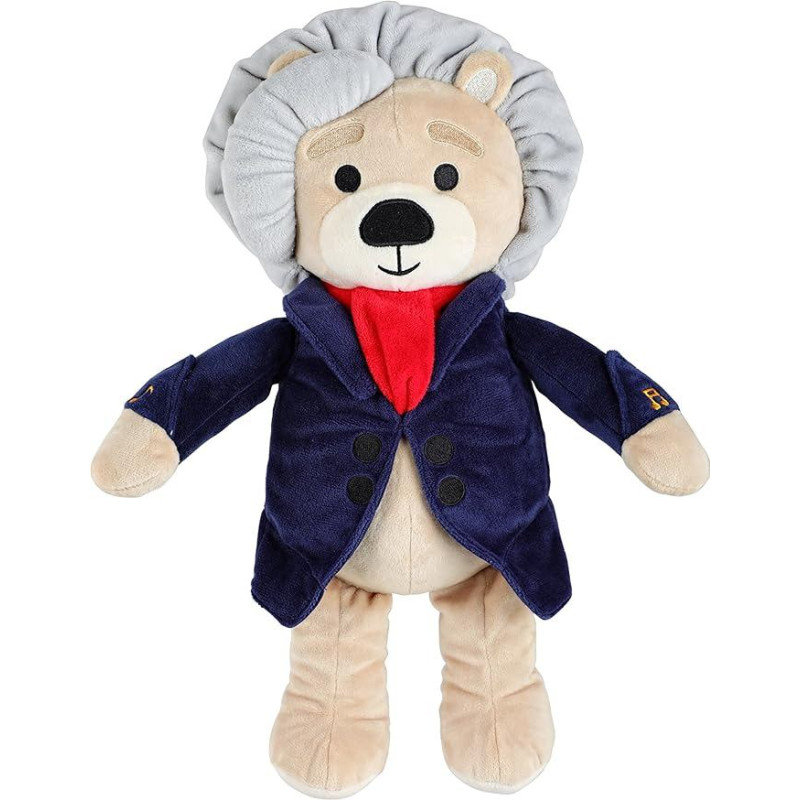 Ludwig van Beethoven Baby Music Teddy Bear pliušinis žaislas, 40 min. Klasikinė muzika kūdikiams, 38 cm ilgio pliušinis žaislas su raminančia relaksacine muzika - ideali kūdikio dovana, žaislas, pliušinis žaislas.
