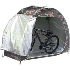 Glorlliant Bicycle Shed Storage Tent 2-3 Bike 210D Oxford Fabric Bicycle Cover with Doors Water Resistant Dust Resistant Outdoor Shed Shelter for Motorbike