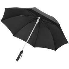 LED skėčio žibintuvėlis 6 spalvų keičiami skėčiai saugiam bėgimui naktį (juodi)