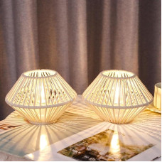 TRIROCKS Belaidis metalinis stalinis šviestuvas, 2 vnt., narvelio formos baterijomis maitinamas šviestuvas su Edisono lemputėmis, lemputė tinka naudoti patalpose ir lauke, puikiai tinka Kalėdoms sode ir vestuvėms