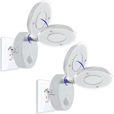 Trango NITE 2636-026 LED Sensor Night Light in White with Automatic Function Direct 230 V with Motion Sensor I Safety Light I Socket Lamp I Wall Lamp I Orientation Light I Night Lamp