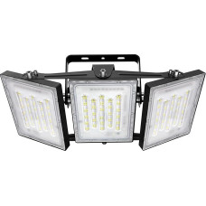 STASUN 300 W LED prožektorius, IP66 vandeniui atsparus, 30000 lm, LED lauko apšvietimas, lygiavertis 1800 W halogeninėms lemputėms, 6000 K dienos šviesa, reguliuojami prožektoriai tvartams, kiemams ir garažams (juodas)
