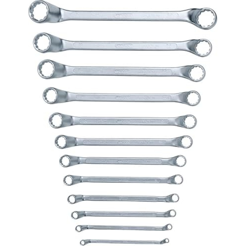 KS Tools Classic 517.0250 Dvigubo žiedo veržliarakčių rinkinys iš 12 dalių su poslinkiu 6-32 mm