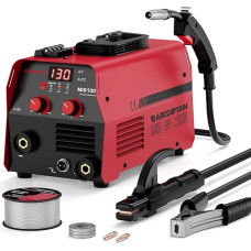 ARCCAPTAIN 130A MIG MAG Welding Machine, 3-in-1 Welding Machine 230 V, MIG/FLUX/Lift TIG/MMA with Synergy Control, Portable IGBT Inverter Welding Machine without Gas with 0.45 kg Welding Wire