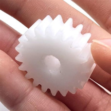 GTPBAO 1 Stück POM 1,25 Modul 12 Zähne Flachzahnrad 1,25 m 12 T gerade Zähne zylindrisches Zahnrad 4 mm 5 mm 6 mm 6,35 mm 8 mm Bohrung Stirnritzel Lenkungshardware(6,35 mm BORE)
