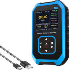 Geiger Counter Hancaner Dosimeter Radiation Detector for Measuring Radioactivity, Radiation Detection Device X γ β Rays Real Time Monitoring Device LCD Display with Sound Light Vibration Alarm