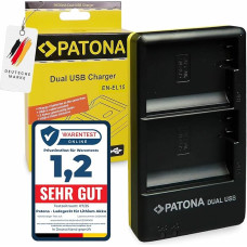 PATONA EN-EL15 EN-EL15a EN-EL15b EN-EL15c Akumuliatoriaus įkroviklis (1965 m.) Dvigubas (USB-C ir Micro USB įvestis)