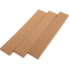 HOOTNEE Pack of 3 Self-Adhesive Cork Strips for Wall Decoration, Durable, Reusable Cork Strips for Notes, Memo Board and Office Organisation