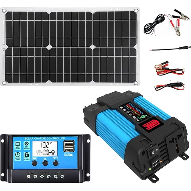 4000-W-Off-Grid-Solarpanel-Kit mit wasserdichtem 18-W-Panel und 30-A-Controller for Wohnmobil- und Heim-Backup(110v)