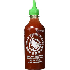 FLYING GOOSE Sriracha Chilli Sauce, The Original, Spicy Green Cap, Hot Condiment Sauce from Thailand, 455 ml