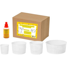 AlcoFermBrew Cheese Moulds Set Including 32 Pieces Round Cheese Moulds | Plastic Cheese Mould for Soft Cheese | Lab