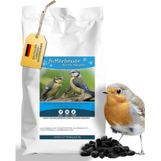 Futterbauer 25 kg Black Sunflower Seeds in Paper Bag for Birds, 100% Natural, High-Quality Energy Source for Wild Birds, High Fat & Vitamin E Content, Cleaned & Dried with Shell, Harvest 2024