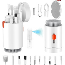 Keyboard Cleaning Kit, 20 in 1 Screen Cleaner Kit Mobile Phone, Keyboard Cleaner with Brush, Keyboard Cleaner, Laptop Cleaner for Tablet, Computer, PC Monitor, Camera with Spray White