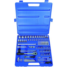 KING TONY 9583MR Metriniai šešiabriauniai lizdai, 1/2 / 1/4 colio pavara, 83 vnt.