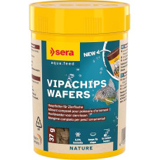 sera Vipachips Wafers 100 ml, Main Food with 4% Insect Flour, Fast Sinking Chips for All Soil-Eating Fish, Without Colourants & Preservatives, Resource-saving & Natural Nutrition