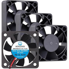 WINSINN 50 mm 24 V ventiliatorius - dvigubas rutulinis guolis, 6500 aps./min., 5015 aušinimo ventiliatorius, skirtas 3D spausdintuvams, maitinimo šaltiniams ir projektams, 30 cm kabelis su XH2.54-2PIN, bešepetėlinis, 50 x 15 mm (4 vnt.)