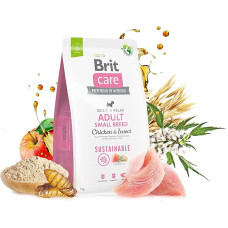 Brit Care Dog Sustainable Adult Small Breed Chicken & Insect - sausas maistas šunims - 7 kg