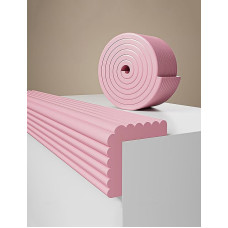 Anti-Kollisions-Schwammstreifen, Länge 200 cm, 3D-Wandpolsterung, Wandpolsterung für Treppen, Dachboden, Ecke, weiche Verpackung (Pink, Breite 30 cm)