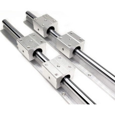 LNMOUMEZB Professionelle Führung SBR, 2 Stück Linearführungsschiene SBR20/SBR16/SBR12 + 4 Stück SBR20UU/SBR16UU/SB12UU Linearlagerblöcke for CNC-Maschine(Sbr16uu,1400mm)