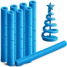 Frienda Locken-Bastelschaumstoff für Bastelarbeiten und Projekte, 76,2 cm, blau, vorgeschnittene Spirale, Pool-Nudeln, Rohr, Handwerk, vielseitiger Schaumstoffstab, Seilzylinder für Modellierung