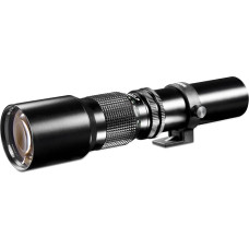 Walimex Pro 500/8.0 Lens Compatible with Pentax K, DSLR Lens for Full Frame and APSC, Telephoto Lens with Built-in Iris Aperture, High Quality Camera Lens